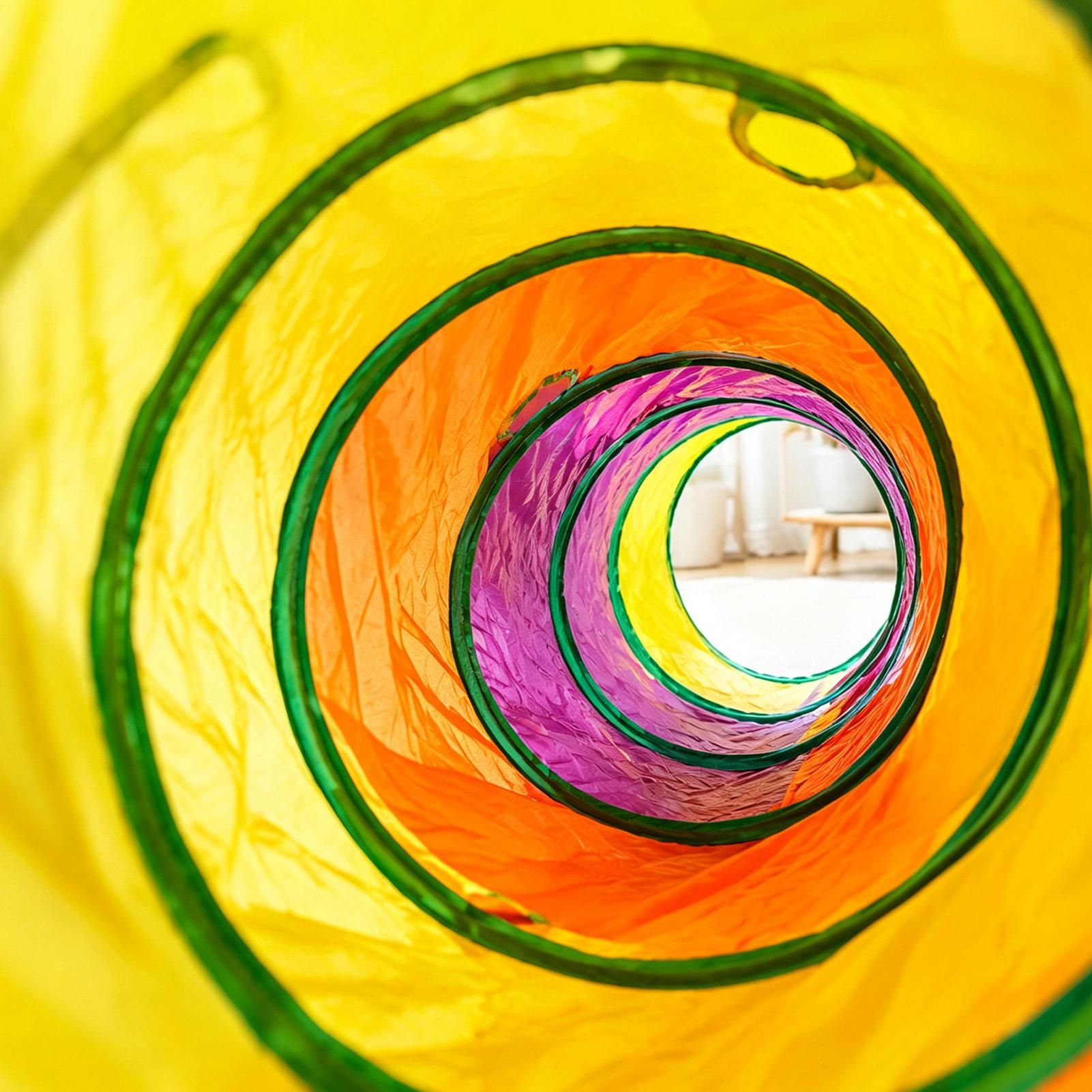 Interactive Cat Toy - Katzentunnel, Regenbogen, interaktive Unterhaltungsdekoration, Haustierspielzeug, Spieltunnel