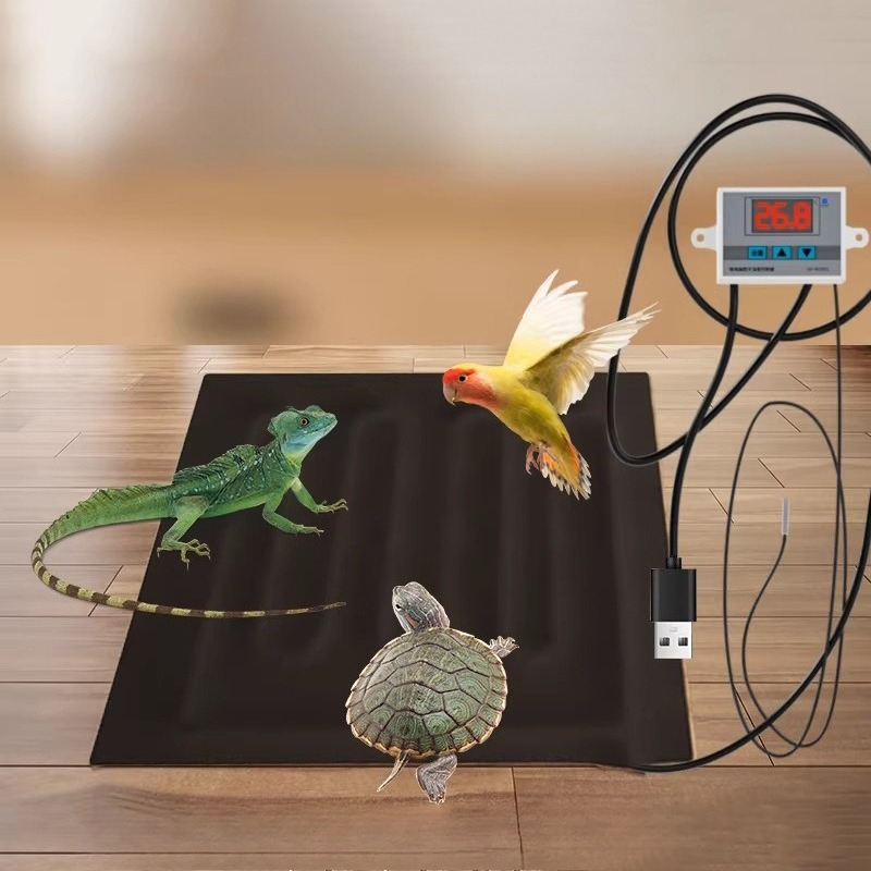 Reptile Heating Mat - Reptilien-Heizmatte USB Temperaturregelung Zeitgesteuert Schildkröten-Terrarium Thermomatte