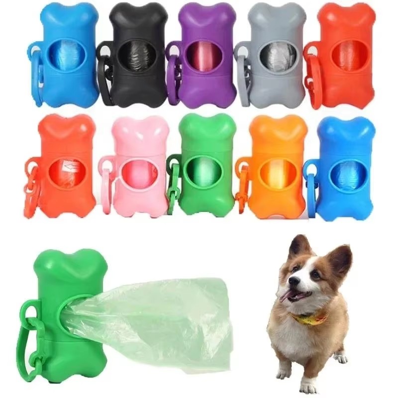 Poop Bag Dispenser - 1/3 Stück Knochenförmiger Beutelspender Einweg-Hundekotbeutelhalter Plastik-Müllbeutelbox