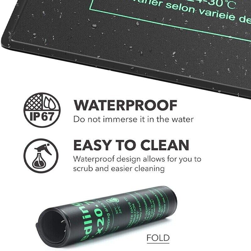 Reptile Heating Mat - LERWAY 21 W Sämlings-Heizmatte, EU-Stecker-Heizkissen für