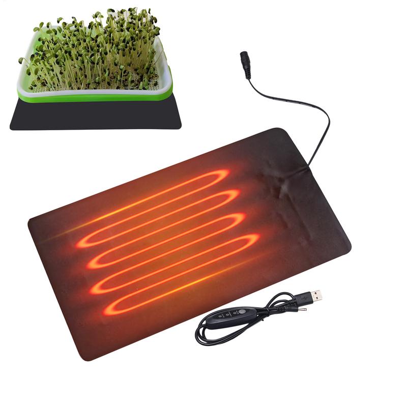 Reptile Heating Mat - Pflanzen-Wärmematte aus PVC-Leder, USB-Heizmatte für Zimmerpflanzen