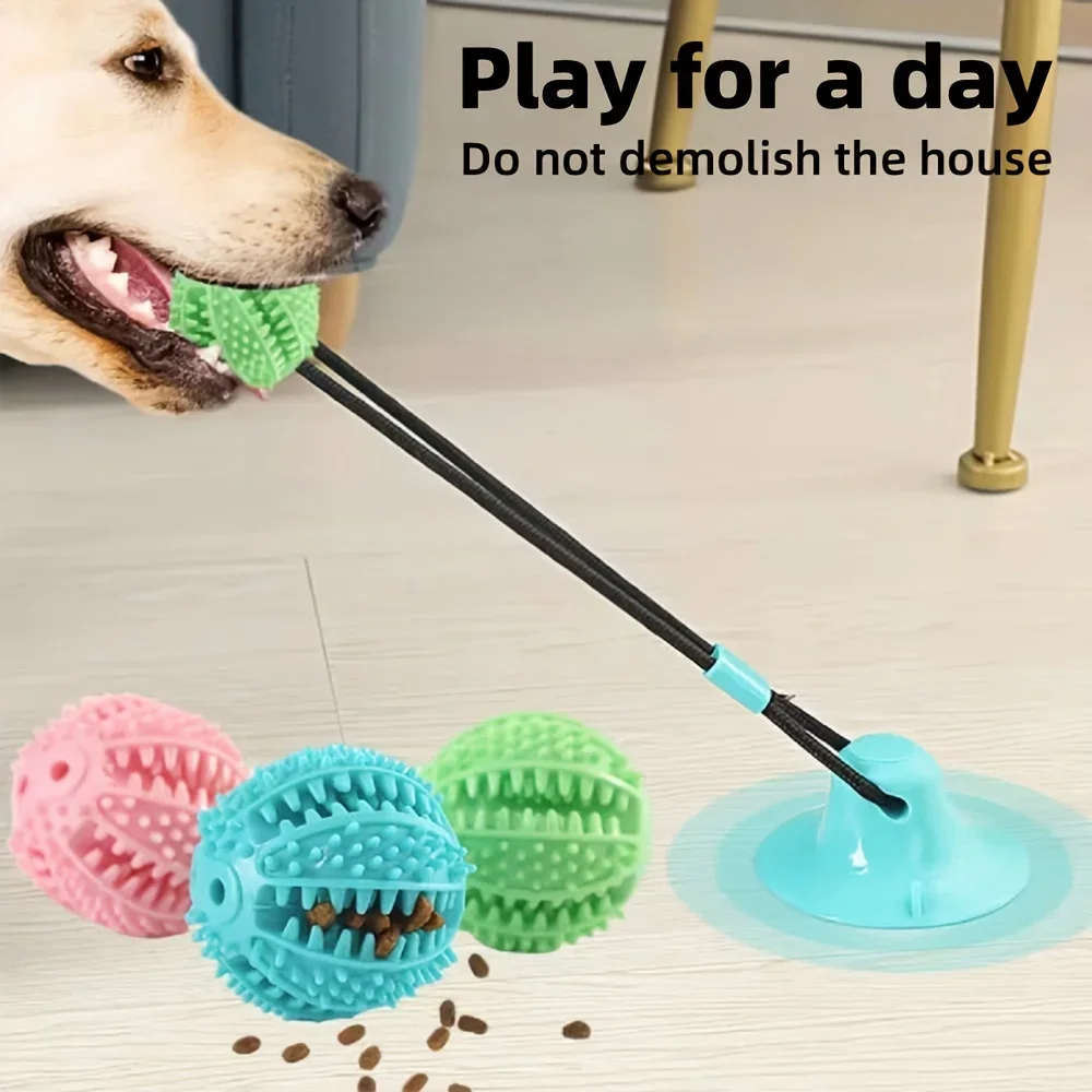 Dog Treat Puzzle Toy - Interaktives Hunde-Saugnapfspielzeug mit Ton- und Futterleckage
