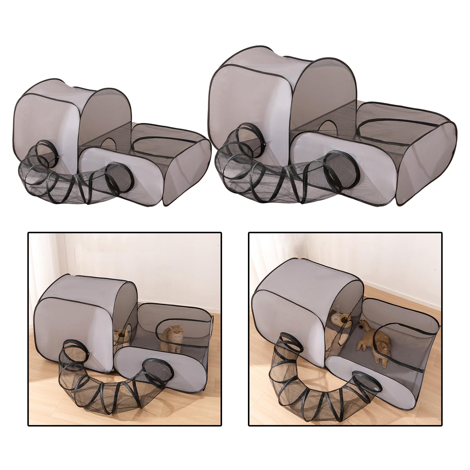 Interactive Cat Toy - Katzenrohr-Tunnelkäfig, Haus, gefaltet, tragbar, Versteck, Spielplatz,