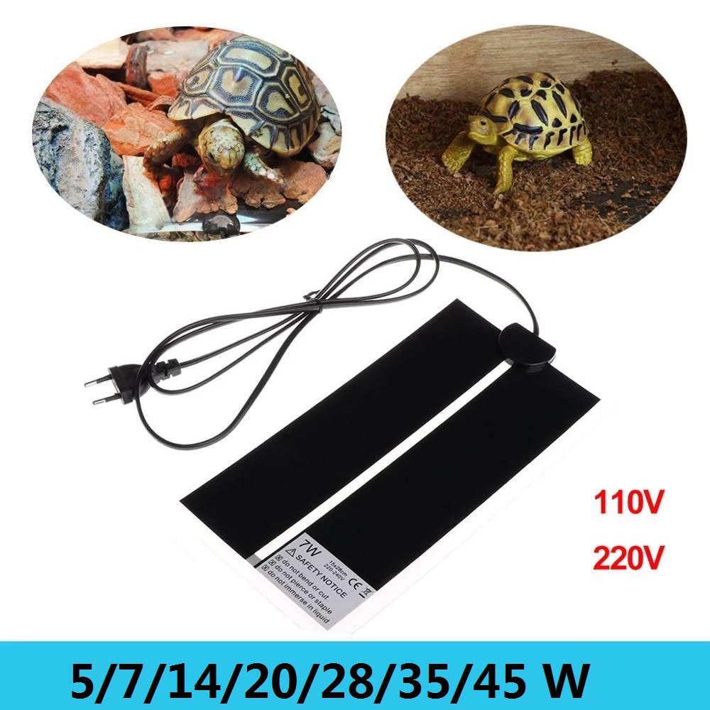 Reptile Heating Mat - AC110V~240V Reptilien-Inkubator Wärmematte 5-45W Haustier-Heizdecke mit