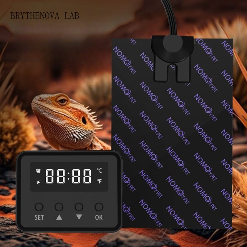 Reptile Heating Mat - Terrarium-Heizmatte mit Thermostat und Smart-Timer, Wärmedecke