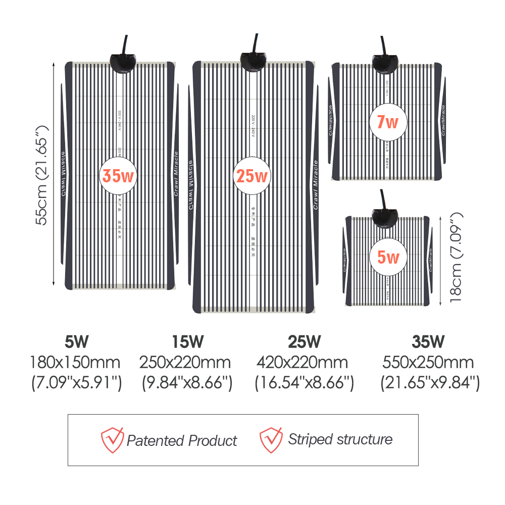 5W 15W 25W 35W Graphene Reptil – Reptile Heating Mat Bewertung und Preis