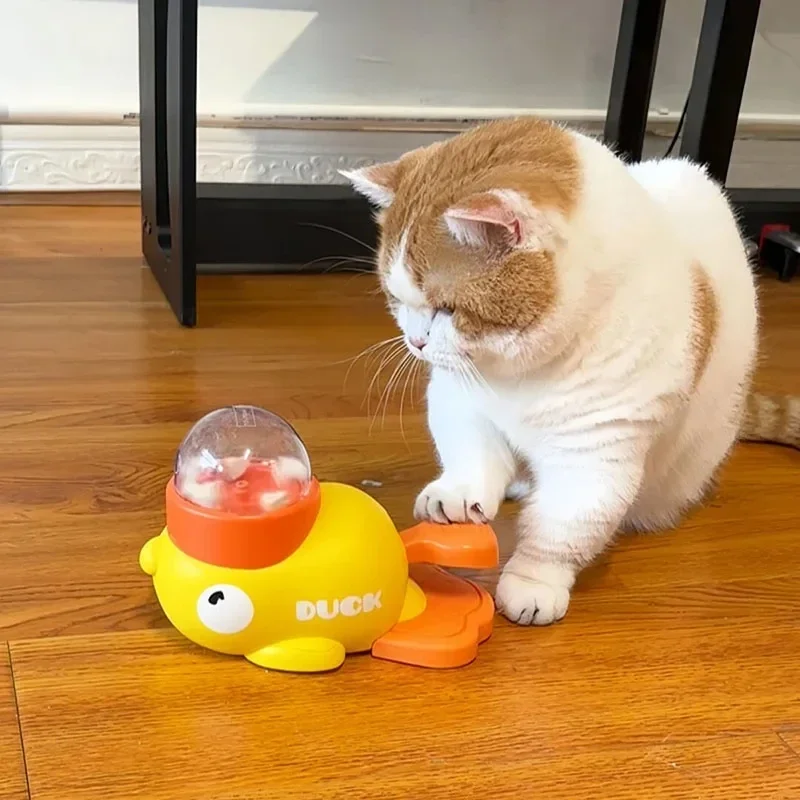 Gelber Entenförmiger Interakti – Interactive Cat Toy Bewertung und Preis