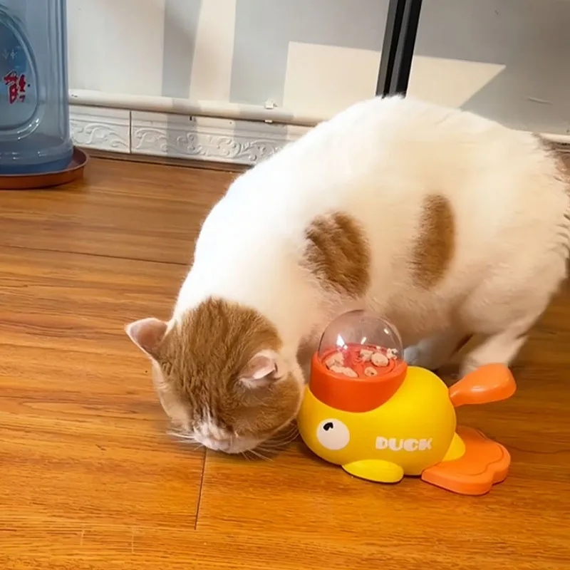 Gelber Entenförmiger Interakti – Interactive Cat Toy Bewertung und Preis