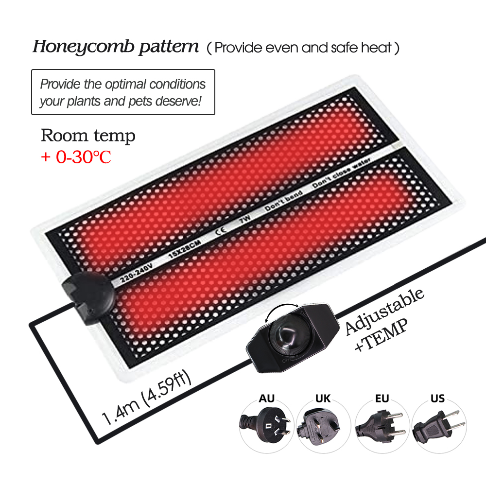 5–20 W Garten-Sämlinge, Heizki – Reptile Heating Mat Bewertung und Preis